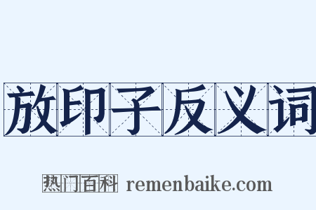 放印子反义词是什么意思的图片